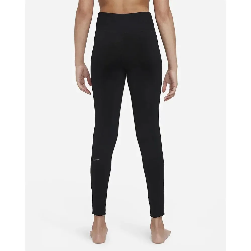 Nike Girls'‎ Dri-FIT High Rise Leggings Older Kids Black Size Small